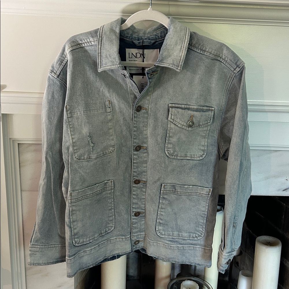 NWT- LNDN Denim Jacket Size XS Oversized Unisex